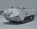 Saint-Chamond Tank 3d model wire render