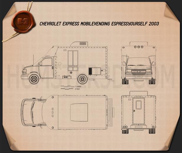 Chevrolet Express Mobile Vending 2003 Blueprint