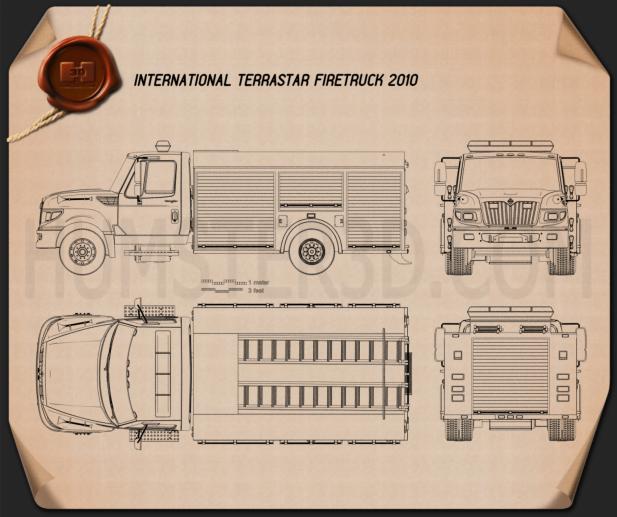 Fire Truck Blueprint Download Hum3d