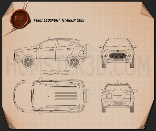 Ford Ecosport Titanium 2013 設計図