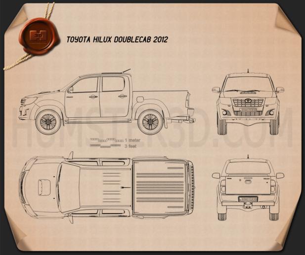 Toyota Hilux ダブルキャブ 2012 設計図