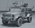 RG-32 Scout 3D-Modell wire render