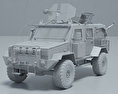 RG-32 Scout Modelo 3D clay render
