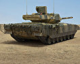 T-14 Armata Modelo 3D vista trasera