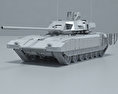 T-14 Armata 3d model clay render
