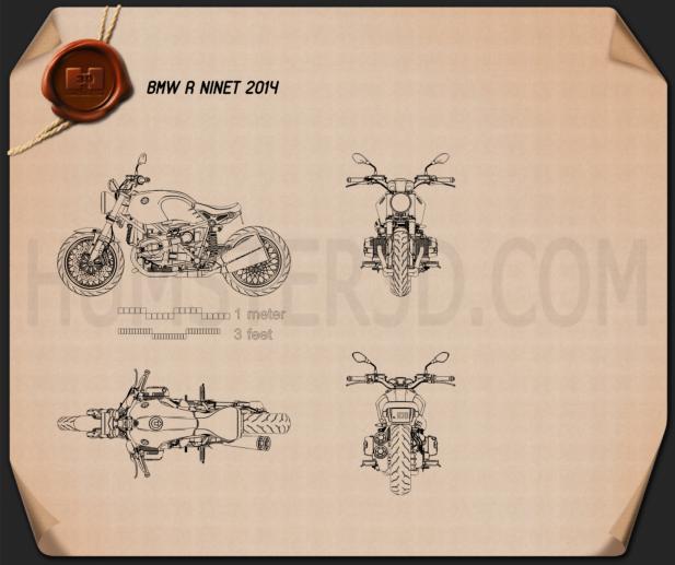 BMW R nineT 2014 Blueprint