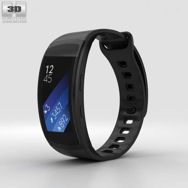 Samsung Gear Fit 2 Black 3D model
