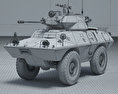 V-150 Commando Armored Car 3D-Modell wire render