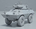 V-150 Commando Armored Car 3Dモデル clay render