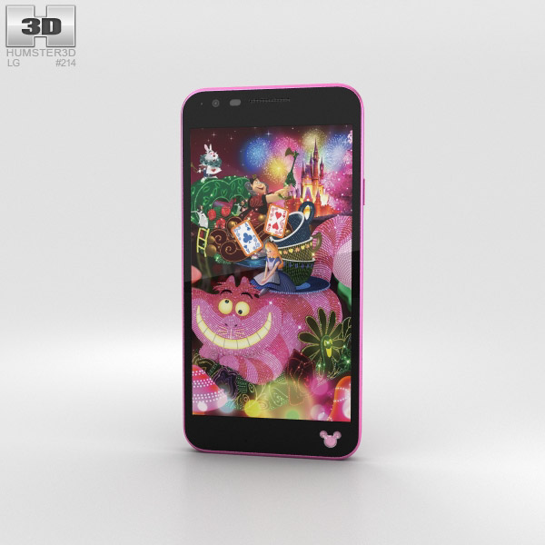 LG Disney Mobile on Docomo DM-02H Pink 3D model