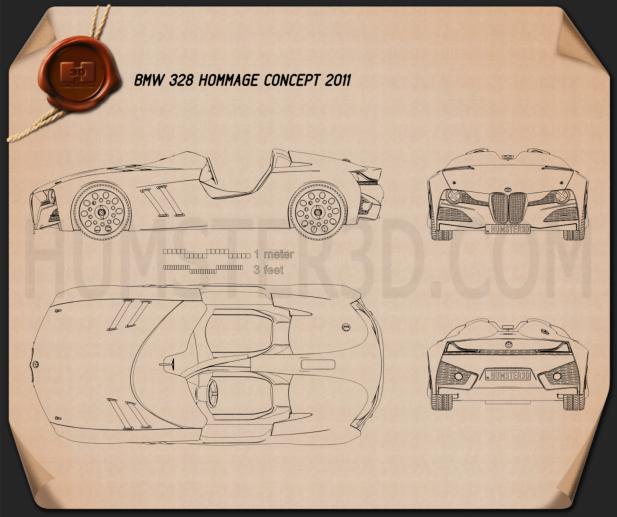 BMW 328 Hommage 2011 設計図