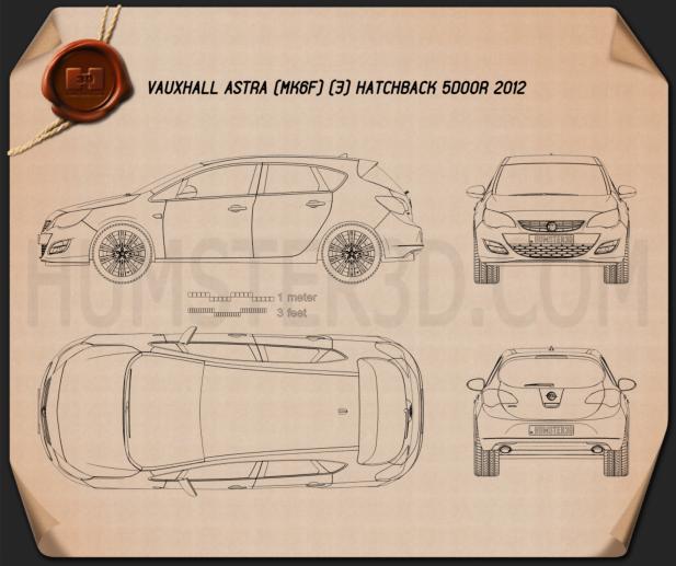 Vauxhall Astra 5-door hatchback 2012 Blueprint