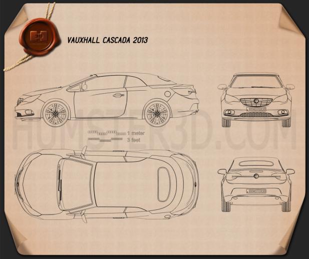 Vauxhall Cascada 2013 Disegno Tecnico