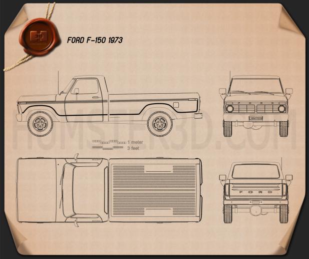 Ford F-150 1973 蓝图