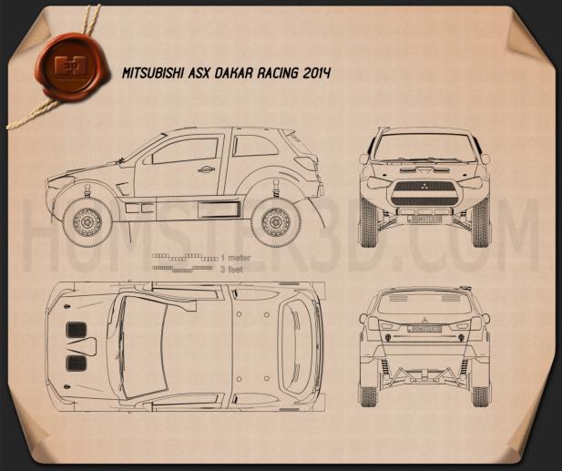 Mitsubishi ASX Dakar Racing 2014 테크니컬 드로잉