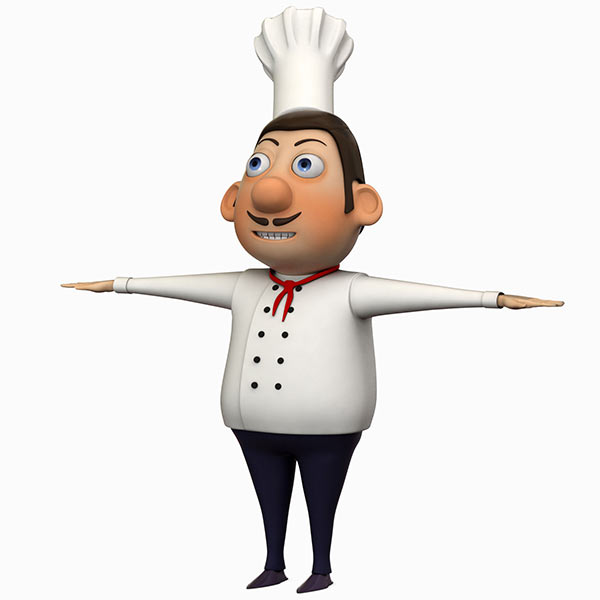Chef Cartoon Character Download Free 3D models