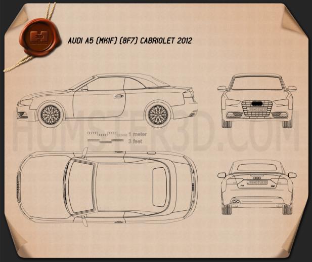 Audi A5 cabriolet 2012 Blueprint