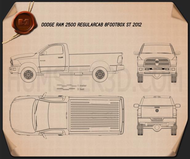 Dodge Ram 2500 Regular Cab ST 6-foot 4-inch Box 2012 Plan