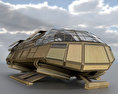Futuristic Transport Shuttle Rigged Free 3D model
