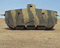 A7V Sturmpanzerwagen 3D-Modell Seitenansicht