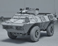 M1117 Armored Security Vehicle Modèle 3d wire render
