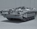 Stridsvagn 103 S-Tank 3d model wire render