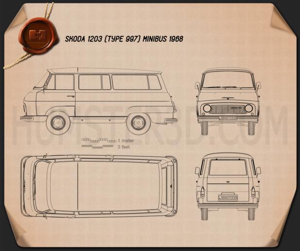 Skoda 1203 1968 Blueprint