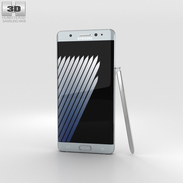 Samsung Galaxy Note 7 Silver Titanium 3D model