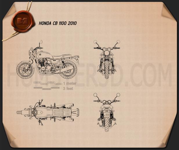 Honda CB 1100 2010 Disegno Tecnico