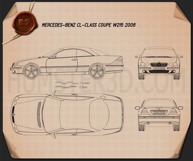 Mercedes-Benz CL-class (W215) 2006 Blueprint