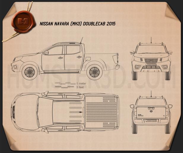 Nissan Navara Double Cab 2015 Blueprint