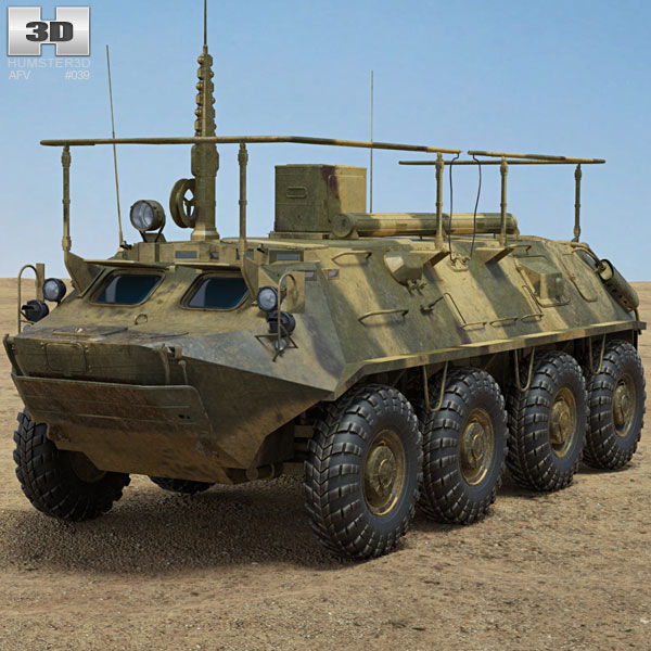 BTR-60PU Modello 3D