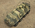 BTR-60PU 3d model top view
