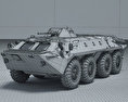 BTR-70 Modelo 3d wire render