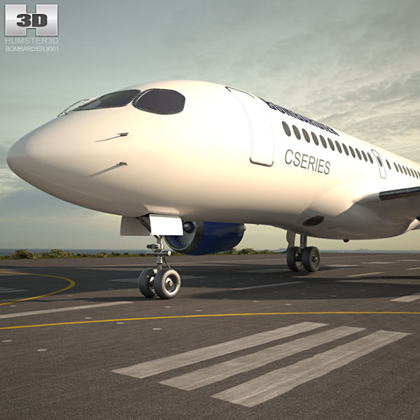 Bombardier CS100 3Dモデル