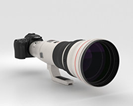 Canon EOS 70D with EF 800mm F/5.6L IS USM Modèle 3D