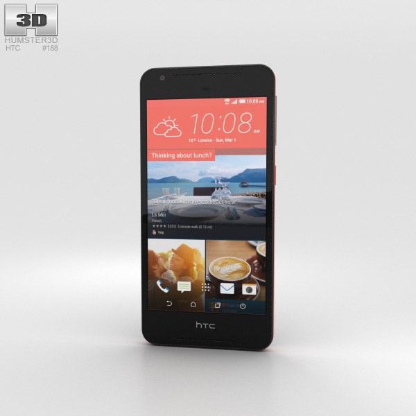 HTC Desire 628 Black 3D 모델 