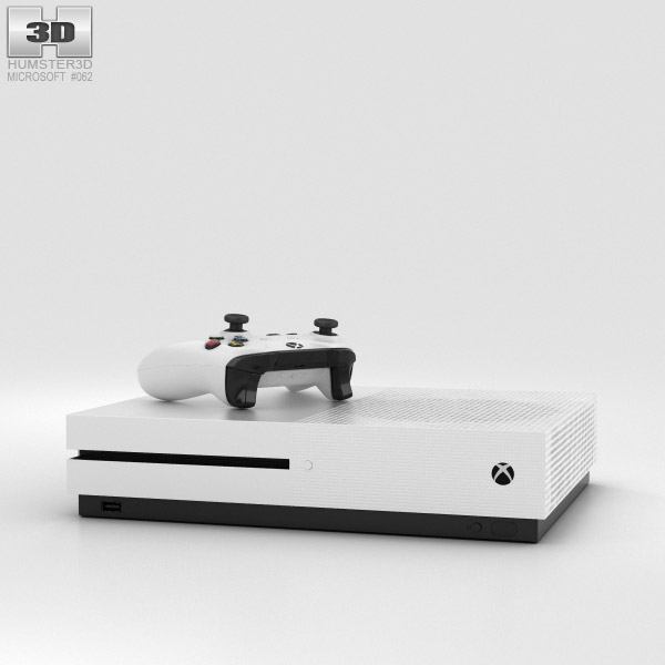 Microsoft Xbox One S 3D-Modell