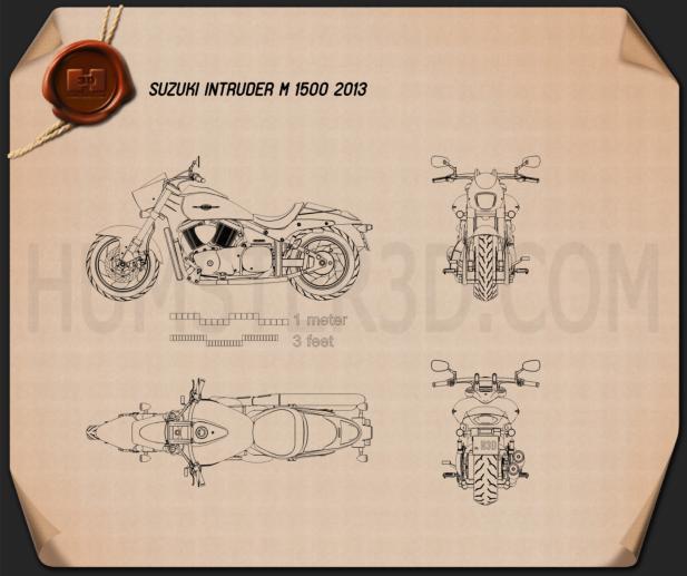 Suzuki Intruder M1500 2013 Blueprint