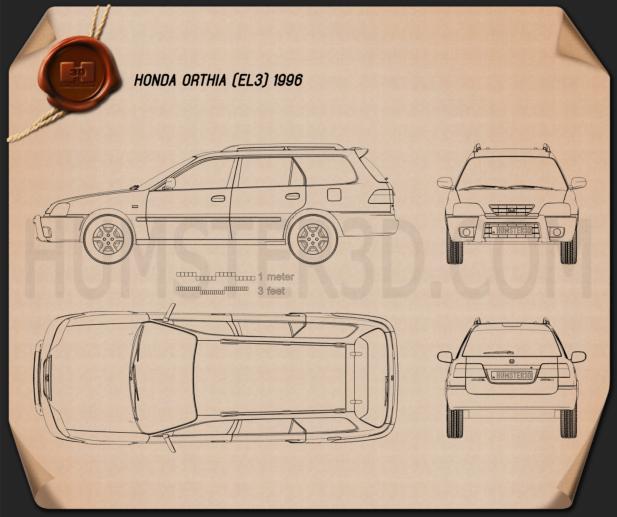 Honda Orthia (EL3) 1996 Blueprint