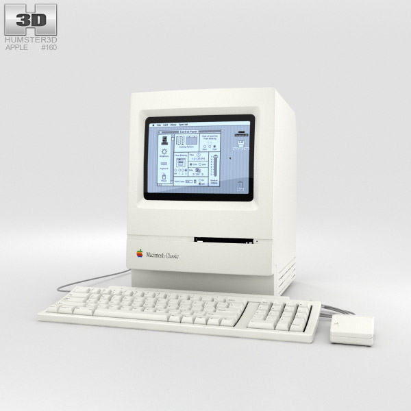 Apple Macintosh Classic 3D 모델 
