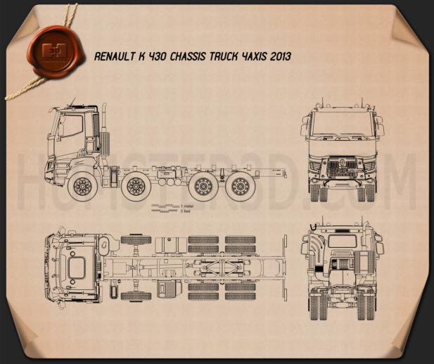 Renault K 430 Chasis de Camión 2013 Plano