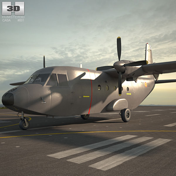 CASA C-212 Aviocar Modelo 3D