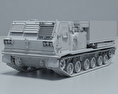 M270 MLRS 3d model clay render