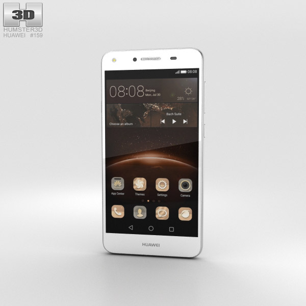 Huawei Y5II Arctic White 3D-Modell