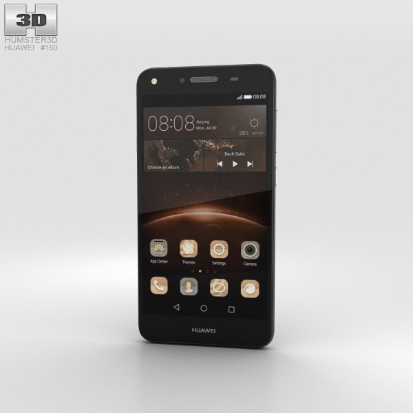 Huawei Y5II Obsidian Black 3D-Modell