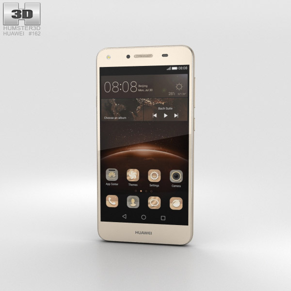 Huawei Y5II Sand Gold 3D-Modell