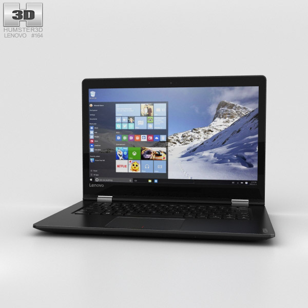 Lenovo Yoga 510 Schwarz 3D-Modell