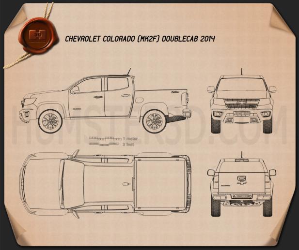 Chevrolet Colorado Double Cab 2014 Blueprint