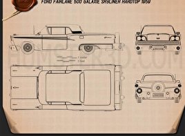Classic Car Blueprint 3d Models Download Hum3d